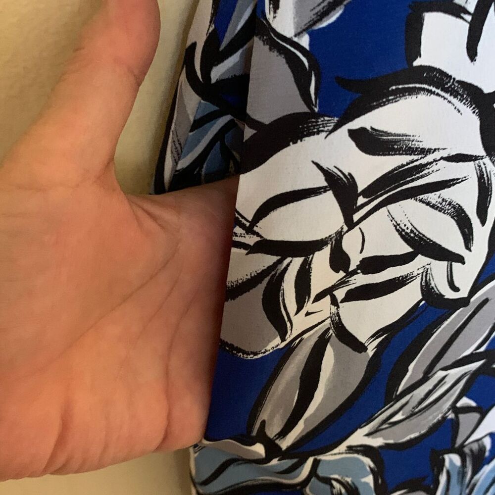 Vintage Liberty House Hawaiian Muu Muu Dress Naturally Petite Blue Floral - Picture 8 of 12